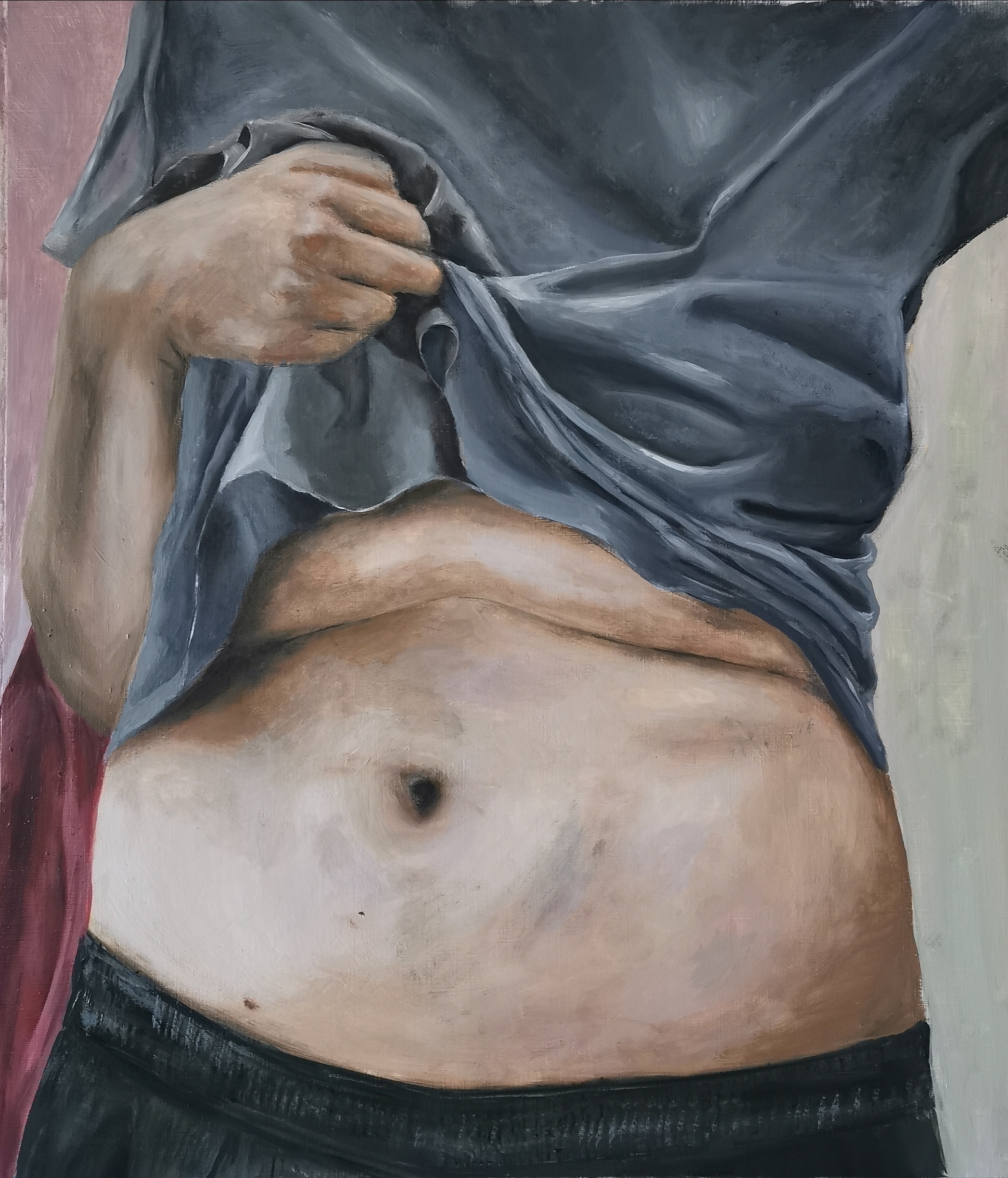 Bauch,  48 x 36 cm, Öl auf Papier